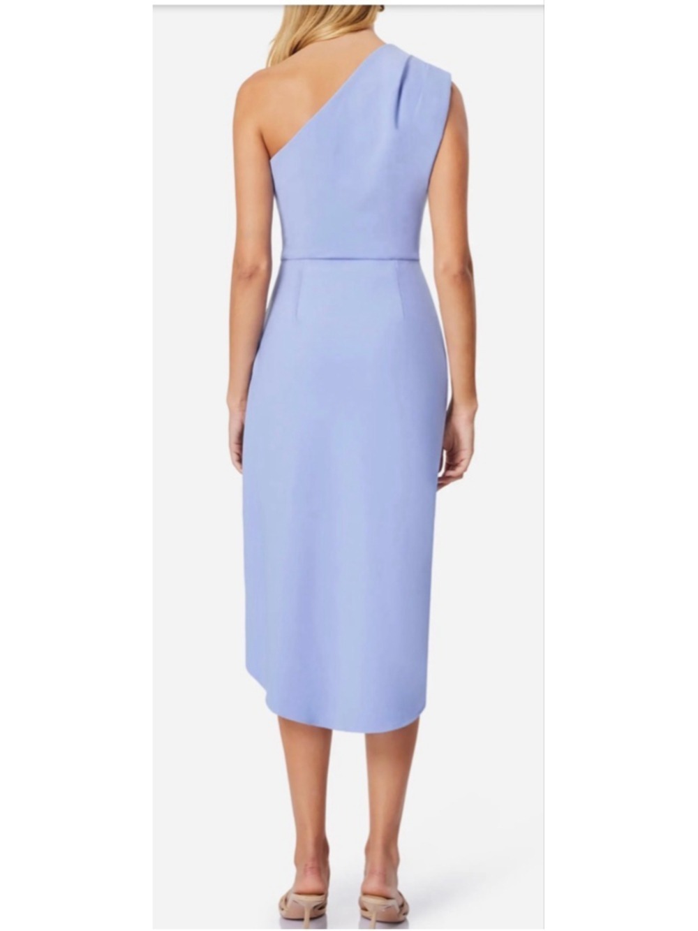 NWT Elliatt One Shoulder Asymmetric Crepe Cocktail Dress Periwinkle M - Picture 2 of 7